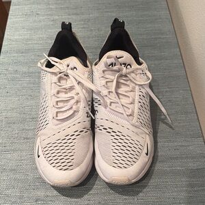 Nike Women's Cream and Black Sneakers